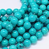 Natural Magnesite Round Bead Strands TURQ-E022-38B-10mm-1