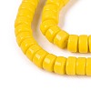 Opaque Solid Color Glass Beads Strands GLAA-N026-3x6mm-13-3