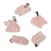 Natural Rose Quartz Pendants G-B127-02P-05-1