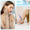 10Pcs 10 Colors Transparent Acrylic Beads CLAY-TA0002-07-9