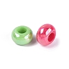 AB Plating Opaque Acrylic European Beads OACR-Q200-23-3