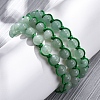 Natural Green Aventurine Round Beaded Multi-strand Bracelets for Men Women BJEW-G743-02D-1