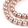 Baking Paint Pearlized Glass Pearl Round Bead Strands X-HY-Q003-4mm-11-3