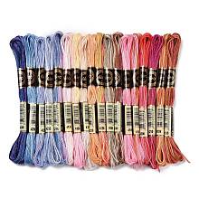 18 Skeins 18 Colors 6-Ply Polyester Embroidery Floss OCOR-M009-01C-02