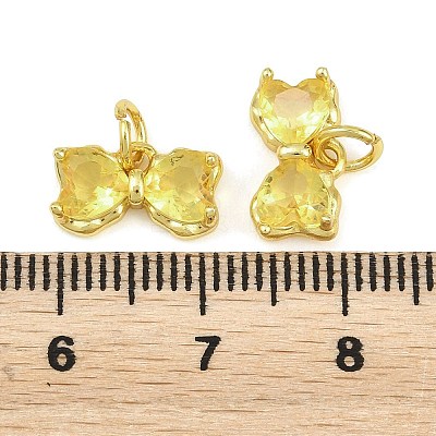 Brass Glass Pendants KK-K340-48G-1