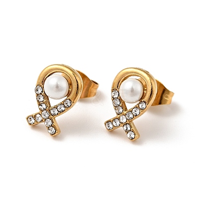 Fish Ion Plating(IP) 304 Stainless Steel Stud Earrings EJEW-A081-17G-1