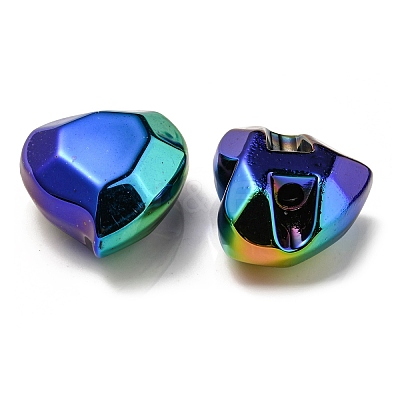 UV Plating Rainbow Iridescent Acrylic Beads OACR-P010-03A-1