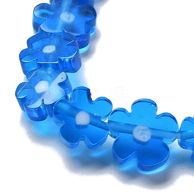 Handmade Millefiori Lampwork Beads Strands LAMP-F035-09R-1