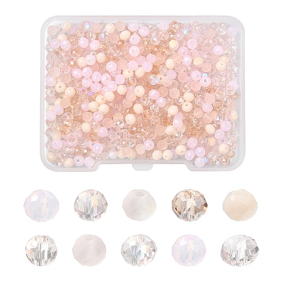 500Pcs 10 Styles Electroplate Glass Beads Strands EGLA-YW0003-24A-1
