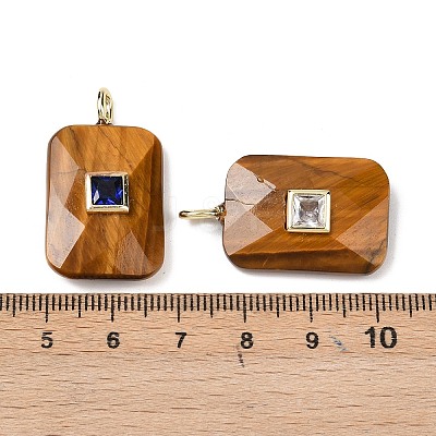 Natural Tiger Eye Pendants G-I391-03G-07-1