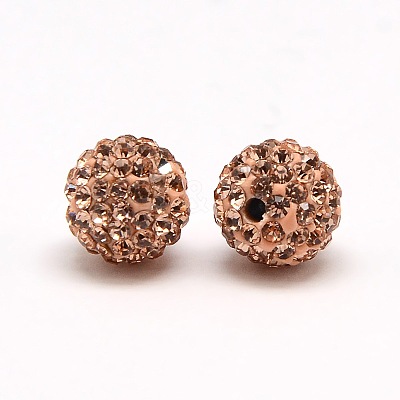 Polymer Clay Rhinestone Beads RB-A053-6mm-25-1