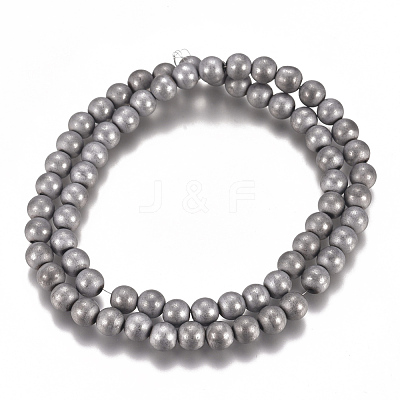 PVD Vacuum Plating Magnetic Synthetic Hematite Beads Strands G-I276-02A-6mm-1