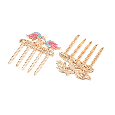Alloy Enamel with Iron Hair Comb Findings AL-CBA8479-02KCG-1