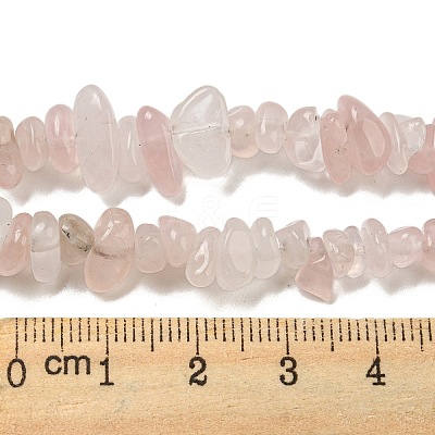 Natural Rose Quartz Chips Beads Strands F007-3-1