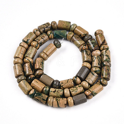 Natural Verdite Stone Beads Strands G-N346-03A-06-1
