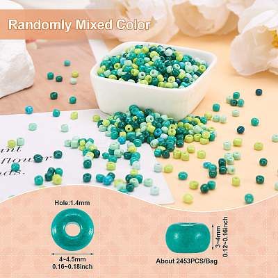Opaque Glass Round Seed Beads GLAA-TAC0025-07B-02-1