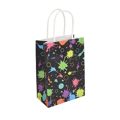 Paint Splatter Paper Gift Bags with Handles TH-CBA170C-02-1