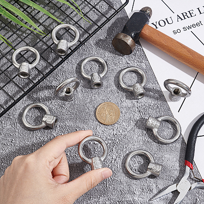 10Pcs 304 Stainless Steel Lifting Eye Nuts FIND-UN0001-75B-1
