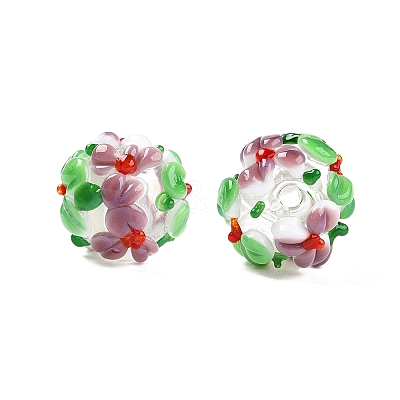 Handmade Two-Tone Lampwork Beads LAMP-T022-01A-01-1