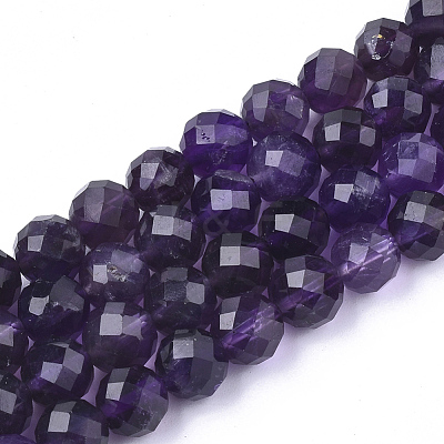 Natural Amethyst Beads Strands G-S345-6mm-010-1