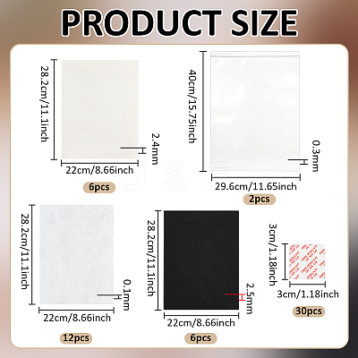 Plant Cotton Dibers & Sponge & Non-woven Fabric Liner Drying Plate for Flower Pressing Water-Absorbing DIY-WH0591-299A-1