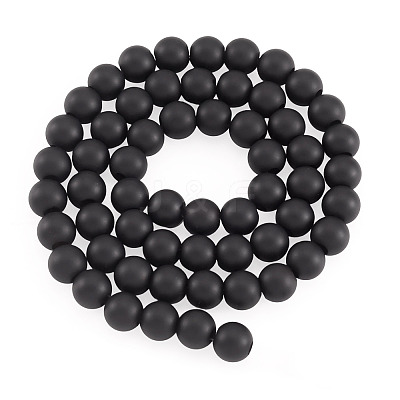 2 Strands 2 Styles Natural Black Onyx(Dyed & Heated) Beads Strands G-TA0003-52-6mm-1