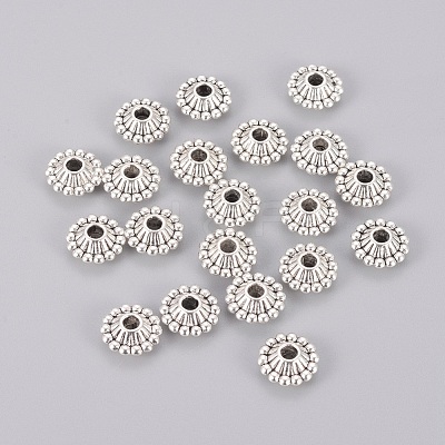 Tibetan Style Bicone Spacer Beads X-LF0641Y-1