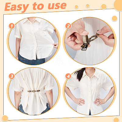 5Pcs 5 Colors Retro Alloy Cardigan Clips FIND-WR0012-62-1