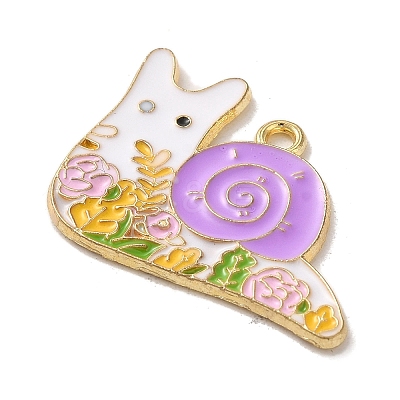 Alloy Enamel Pendants ENAM-R147-06G-1