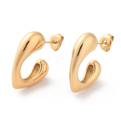 304 Stainless Steel Stud Earrings EJEW-H115-15G-1