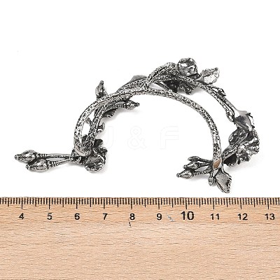 316 Surgical Stainless Flower Cuff Earrings EJEW-C160-05A-1