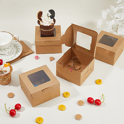 Square Kraft Paper Storage Gift Boxes CON-WH0095-81A-01-1