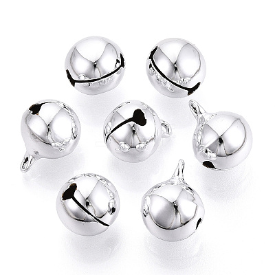 PVD Vacuum Plating Brass Bell Charms Pendants X-KKB-R002-12mm-08-1