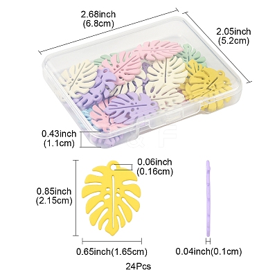 24Pcs Spray Painted Alloy Pendants FIND-FS0003-35-1