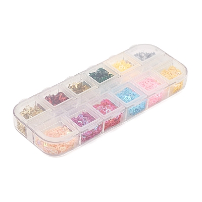 12G 12 Styles Ornament Accessories Plastic Paillette/Sequins Beads KY-FS0001-11-1