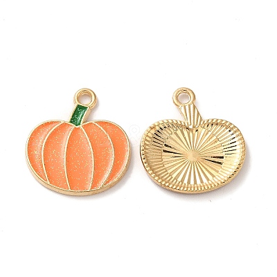 Light Gold Plated Alloy Enamel Pendants X-ENAM-L040-001LG-1
