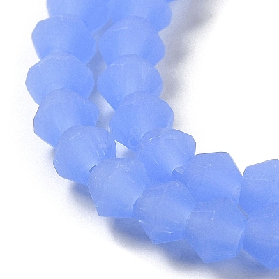 Imitation Jade Frosted Glass Bead Strands GLAA-F029-JM4mm-B04-1