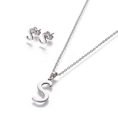 304 Stainless Steel Jewelry Sets SJEW-L141-052S-1