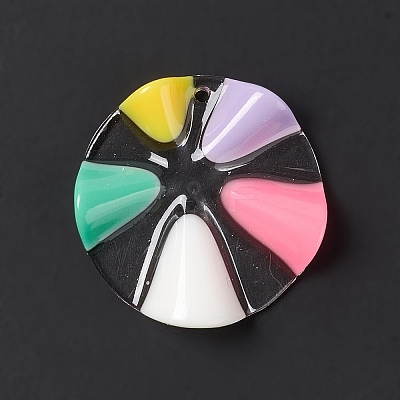 Transparent Resin Pendants RESI-E029-03B-1