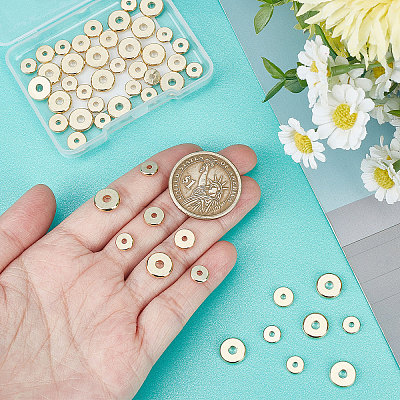 60Pcs 3 Style Brass Beads KK-BBC0003-56G-1
