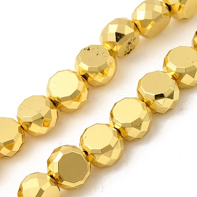 Electroplate Glass Beads Strands EGLA-F166-04B-G-1