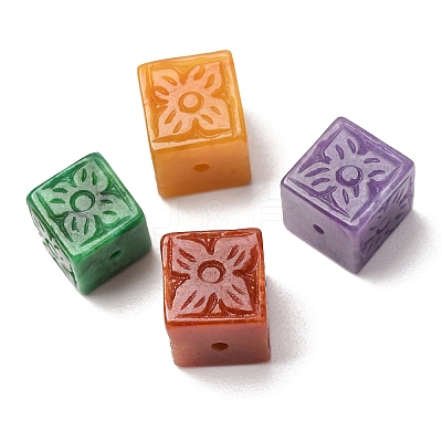 Natural Myanmar Jade Dyed Carved Beads GG-CBABA9C-09-1