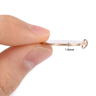 Ion Plating(IP) 304 Stainless Steel Pendants LS-STAS-I311-06RG-1