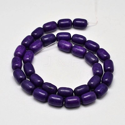 Dyed Barrel Synthetic Turquoise Beads Strands G-M142-M-1