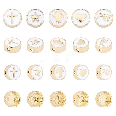 Brass Enamel Beads KK-AR0001-89G-1