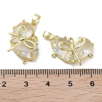 Real 18K Gold Plated Brass Glass Pendants KK-R161-02G-05-1