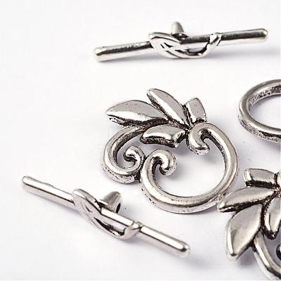 Leaf Tibetan Style Alloy Toggle Clasps LF0676Y-1