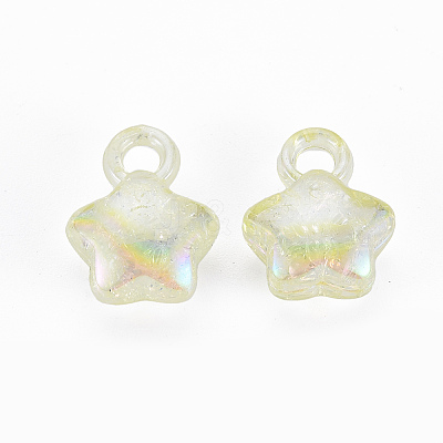 Transparent Crackle Acrylic Pendants LS-MACR-S373-63-L06-1