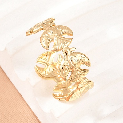304 Stainless Steel Cuff Open Rings SA-H001-15G-1