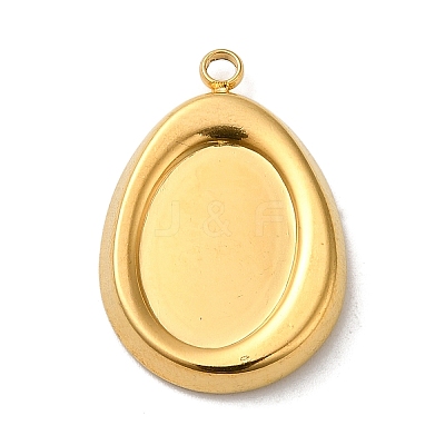 304 Stainless Steel Pendant Cabochon Settings For Enamel LS-STAS-D013-01B-G-1
